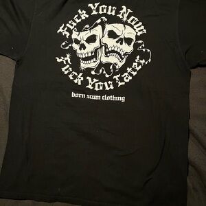Born Scum Black Skull Graphic Tee